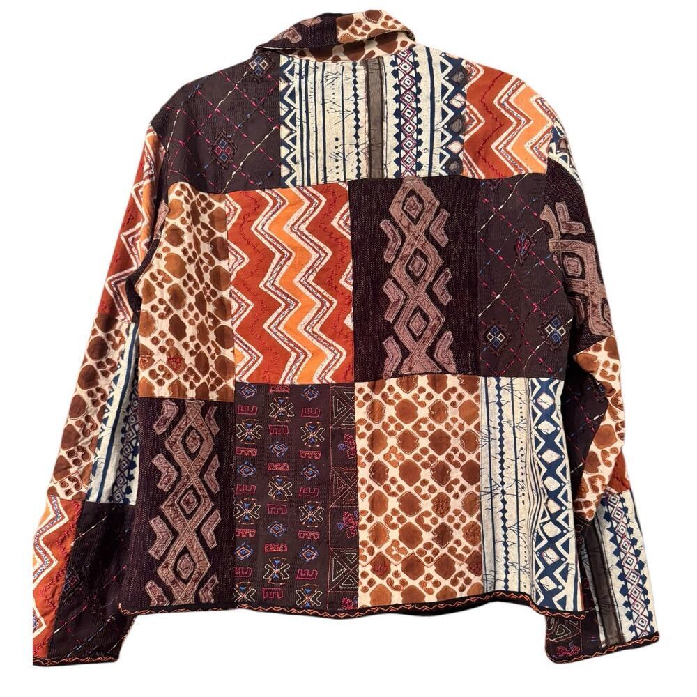 Chico's Patchwork Jacket Chico's Size 2 (M/L) Box… - image 3